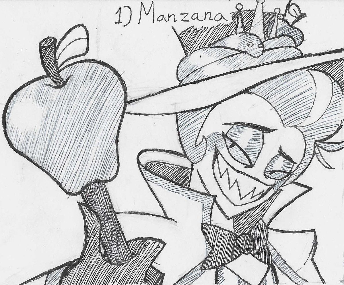 Salazingray's tweet photo. Let's go 
Dia 1: Manzana (Lucifer)
#Inktober #Tintubre https://t.co/V8fgybsN5O