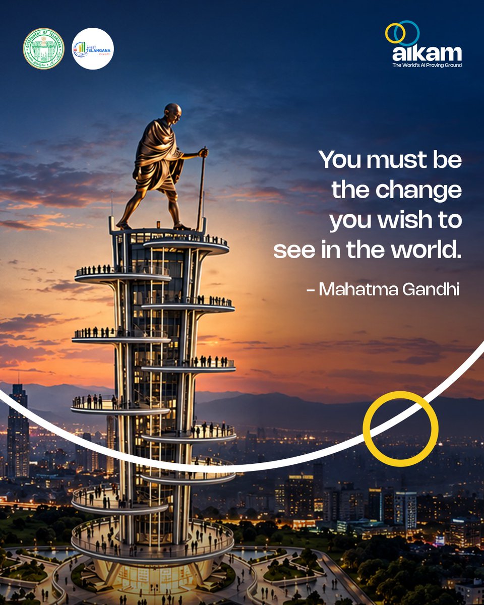 Aikam_Official's tweet photo. Change begins with the courage to imagine a better tomorrow.

May this Gandhi Jayanti inspire us all to embrace change, build with purpose, and shape a better future together.

Wishing everyone a meaningful and inspiring Gandhi Jayanti.

#GandhiJayanti #MahatmaGandhi #Aikam https://t.co/qOD9X4FiD4