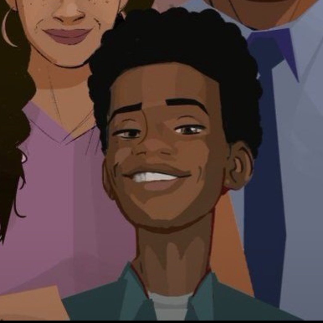 ekkogirlfriend's tweet photo. the world saw miles morales’ adorable face and said yeah send him into war against an entire spider society https://t.co/vWE0UV5STJ