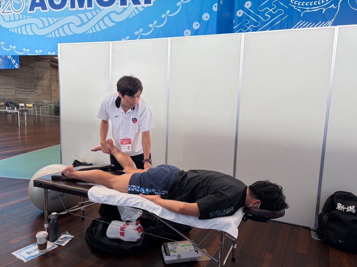 nitiriha's tweet photo. 🏊‍♂️理学療法士は、アスリートの現場でも活躍できる。 

本校の内山先生が、新潟県代表の競泳チームのトレーナーとして国民スポーツ大会に帯同しました!

新着記事では、スポーツ現場で活かされる
理学療法士の専門性について詳しく紹介しま���!
▼https://t.co/neG14X918k

#日リハmagazine
#理学療法士 https://t.co/6rqHL9P8sx