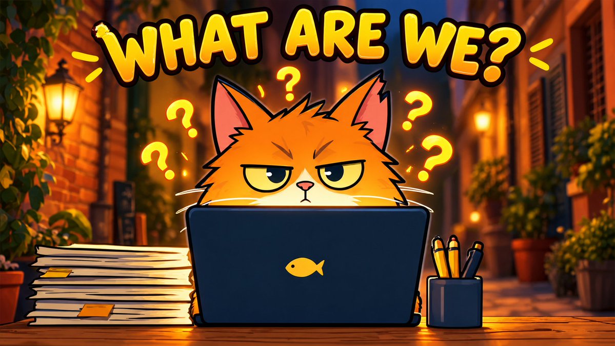 AlleyCat_Ceo's tweet photo. What are we? 🐾

A meme. A character. A cat in a tie.
No utility. No fake roadmap. No promises.
Just a story and people who like fish. 🐟

Not financial advice.

#AlleyCatCEO #memecoin https://t.co/qKJo7gkgIy