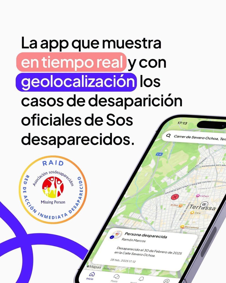 sosdesaparecido's tweet photo. Descarga gratis en tu dispositivos la app Hoople en https://t.co/VP4O0aTJGy y Recibe alertas inmediatas en tu movil sobre desapariciones de una persona en tu ciudad. Con tu ayuda, podemos localizar y proteger a personas desaparecidas, especialmente aquellas con Alzheimer, demencia u otros problemas de salud. ¡Difunde y marca la diferencia! está en tus manos
Comentarios
Todavía no hay comentarios
Sé la primera persona en comentar.