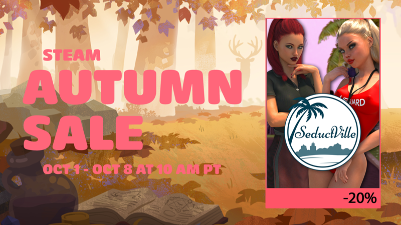 SeductGames's tweet photo. SeductVille is 20% off!
SeductVille is currently 20% off on Steam.
https://t.co/iu7H0cZdUv
#steamgames https://t.co/cKzqufumeL