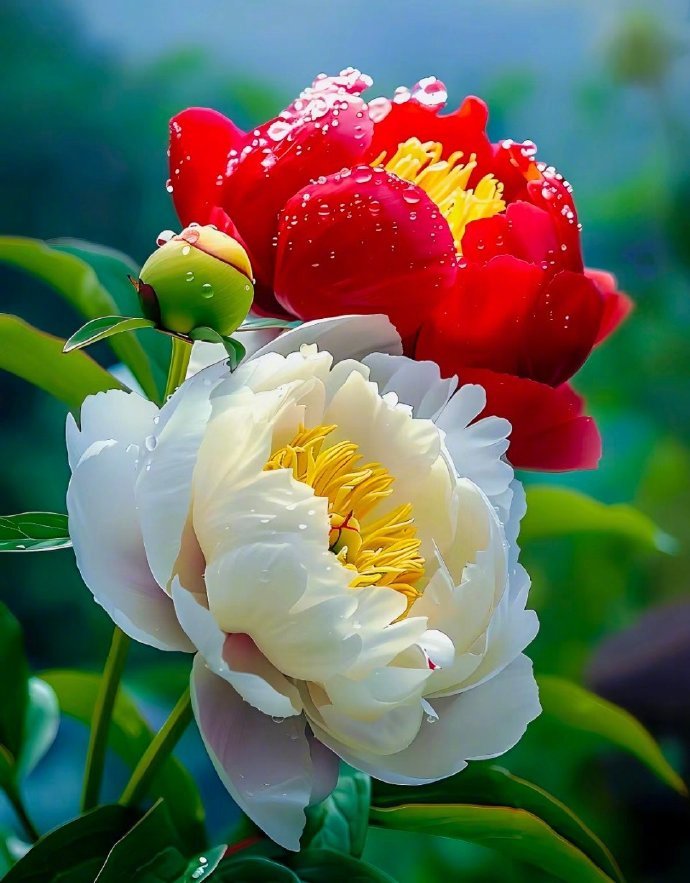 GroveVolum8zv7's tweet photo. [I saw a delicate sprig of yùsháo peony under a lush, damp forest bank, its graceful form a small wonder in nature’s soft shadow.] https://t.co/qimyVIq6b2