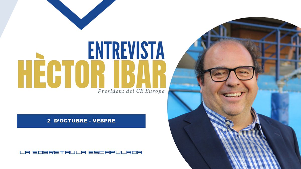 sobretaulaescap's tweet photo. 🚨 AVUI, PROGRAMA ESPECIAL 🚨

Aquesta nit seiem a la sobretaula amb el president del @CEEuropa, Hèctor Ibar (@hectoribar16) 

Parlarem del present, del futur, del club i de tot allò que preocupa i il·lusiona l’escapulat.

🎙️ Aquesta nit. No us ho perdeu! https://t.co/9AGP187Ct8