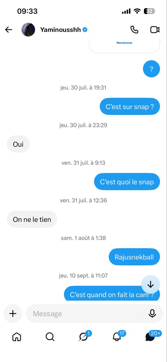 balbustball's tweet photo. @Yaminousshh elle c’est pareil, tu payes pour une CAM après elle répond plus. 

Elle te répond le lendemain, elle te demande de repayer si tu veux la CAM 

Laisse tomber pas sérieuse, faites attention à elle attention ⚠️ 
#fake #arnaques #soumis #domina #findom https://t.co/uwm24EgCgu