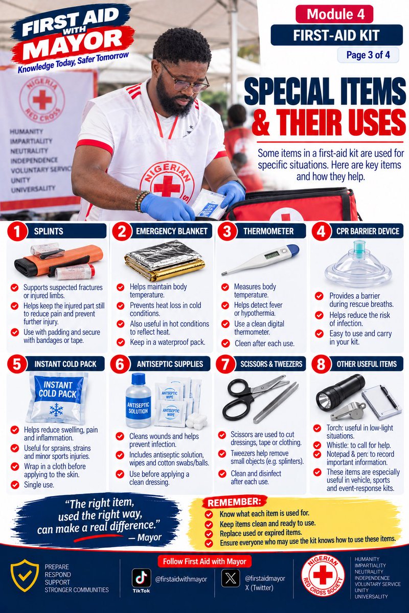 firstaidmayor's tweet photo. A first-aid kit is only useful when it’s properly stocked, organized and ready to use.

Know what’s inside, know what each item does, and check your kit regularly. 🚑

Be prepared before the emergency happens.

#FirstAidWithMayor #FirstAid #FirstAidKit #EmergencyPreparedness https://t.co/aE0IZtXPyy