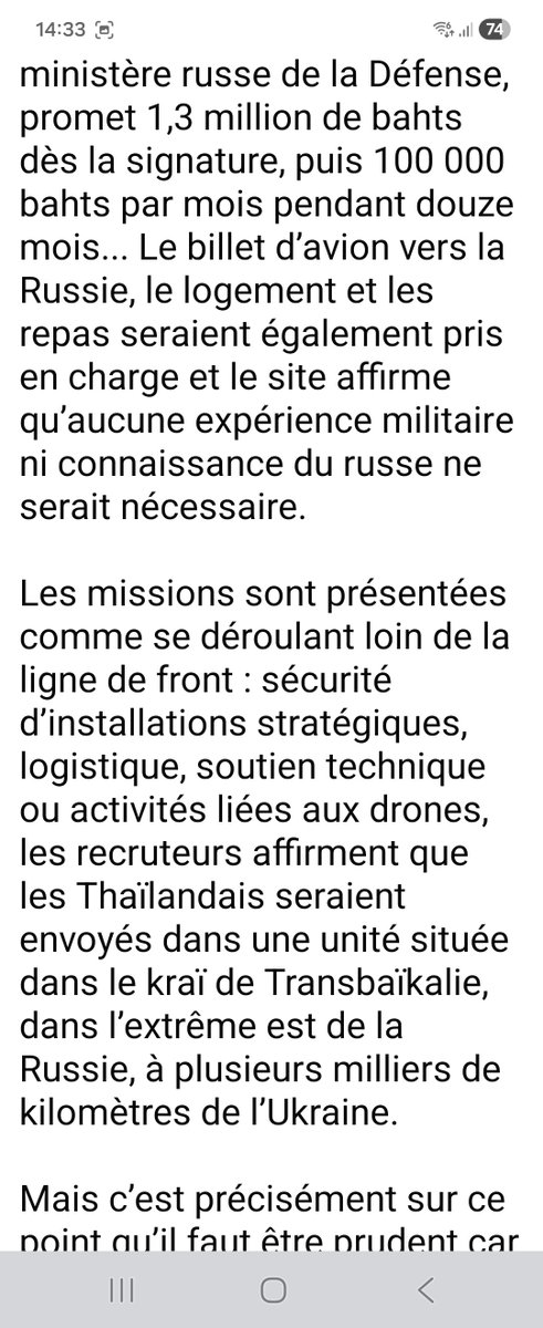 Terminal212's tweet photo. Les #Russes recrutent en Thailande ça sent la débâcle pour #Putin https://t.co/E1hJSEENkC
