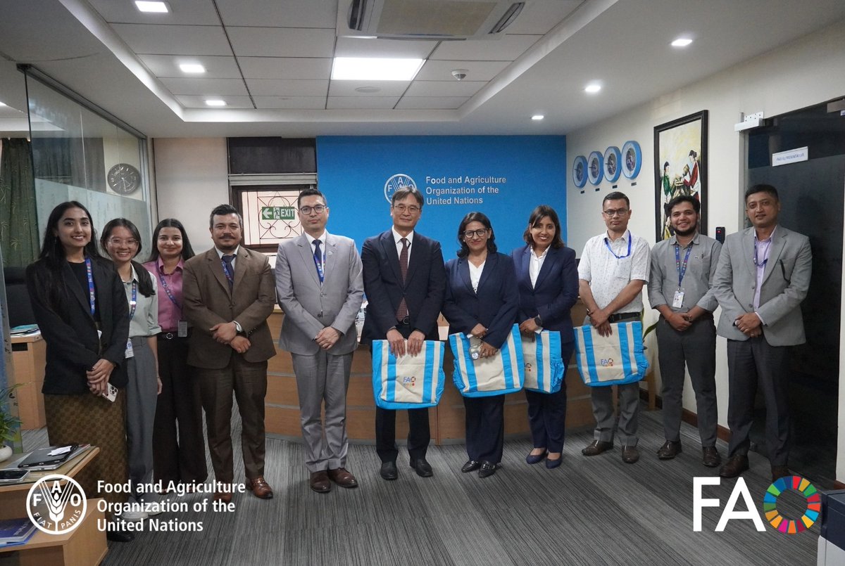 FAONepal's tweet photo. FAO Nepal and @WIPO explored collaboration to advance innovation-driven rural development through natural resource-based value chains, technology transfer, IP tools, and commercialization of local innovations for rural communities and producers.
#FAONepal #WIPO #Innovation https://t.co/ZyK23hBSAx