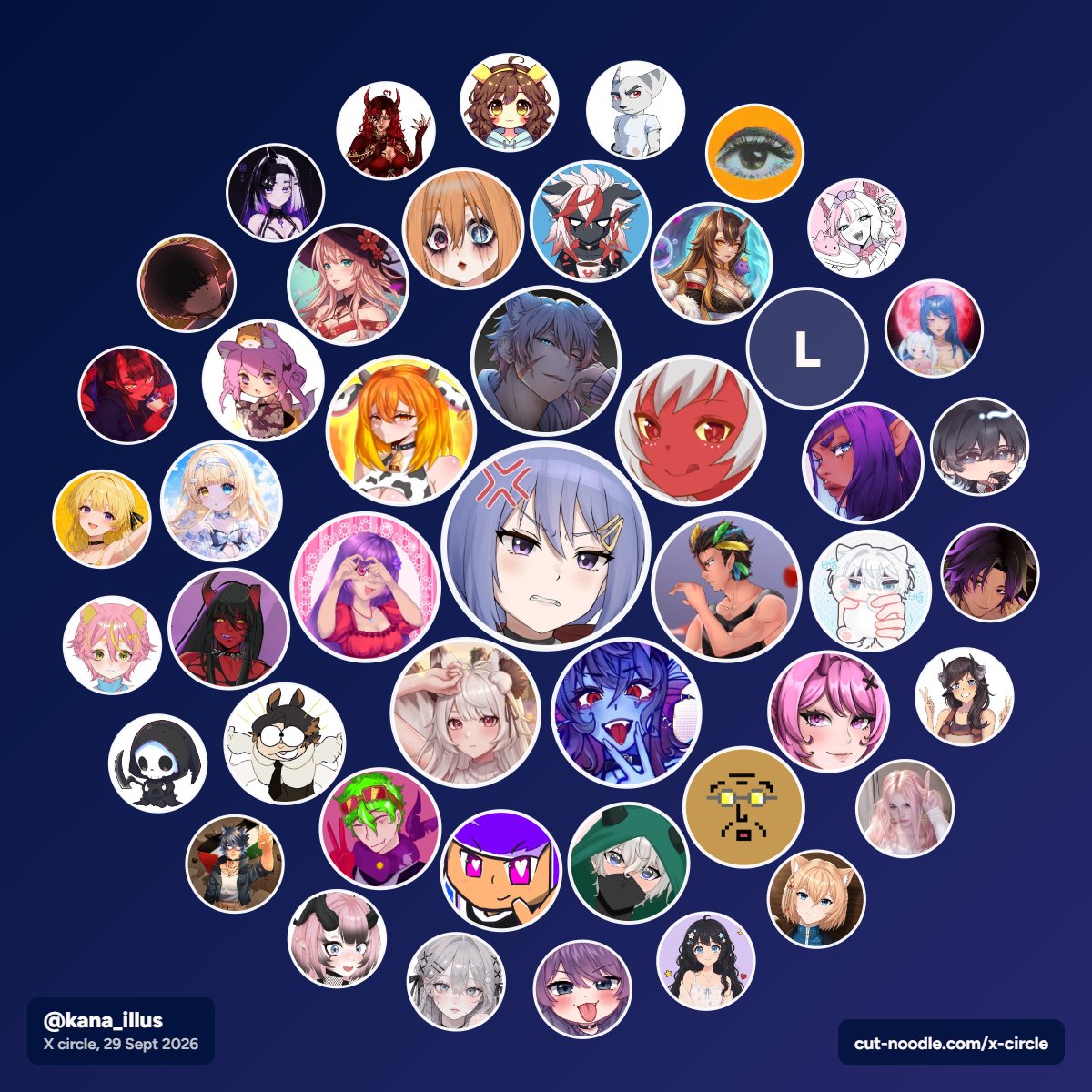 kana_illus's tweet photo. I joined the circle moots trend!! Can you find yourself? :3

#artmootsㅤ https://t.co/rLAuj3Yyei