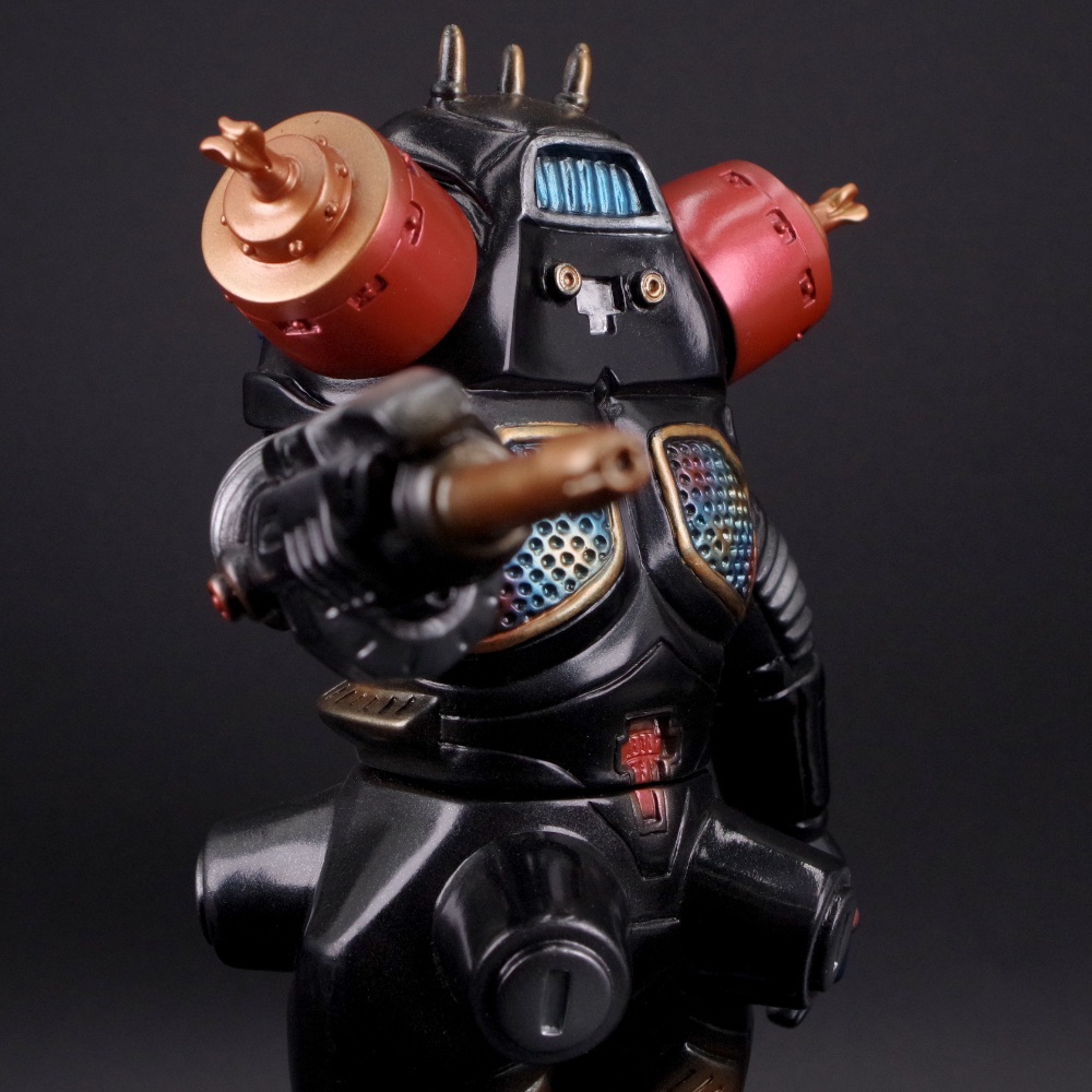 hakaba_gallery's tweet photo. 【ソフビ情報】ブルマァクよりキングジョーブラックが登場！
ブルマァクファンにはお馴染みのキングジョーをベースとしながら、本アイテムのために新造されたペダニウムランチャーを右腕に装備した造形は必見。
10月17日(土)より 墓場の画廊中野店とONLINE STOREにて販売開始
https://t.co/u3qw6HYMnh https://t.co/iK4mT0j6Hz