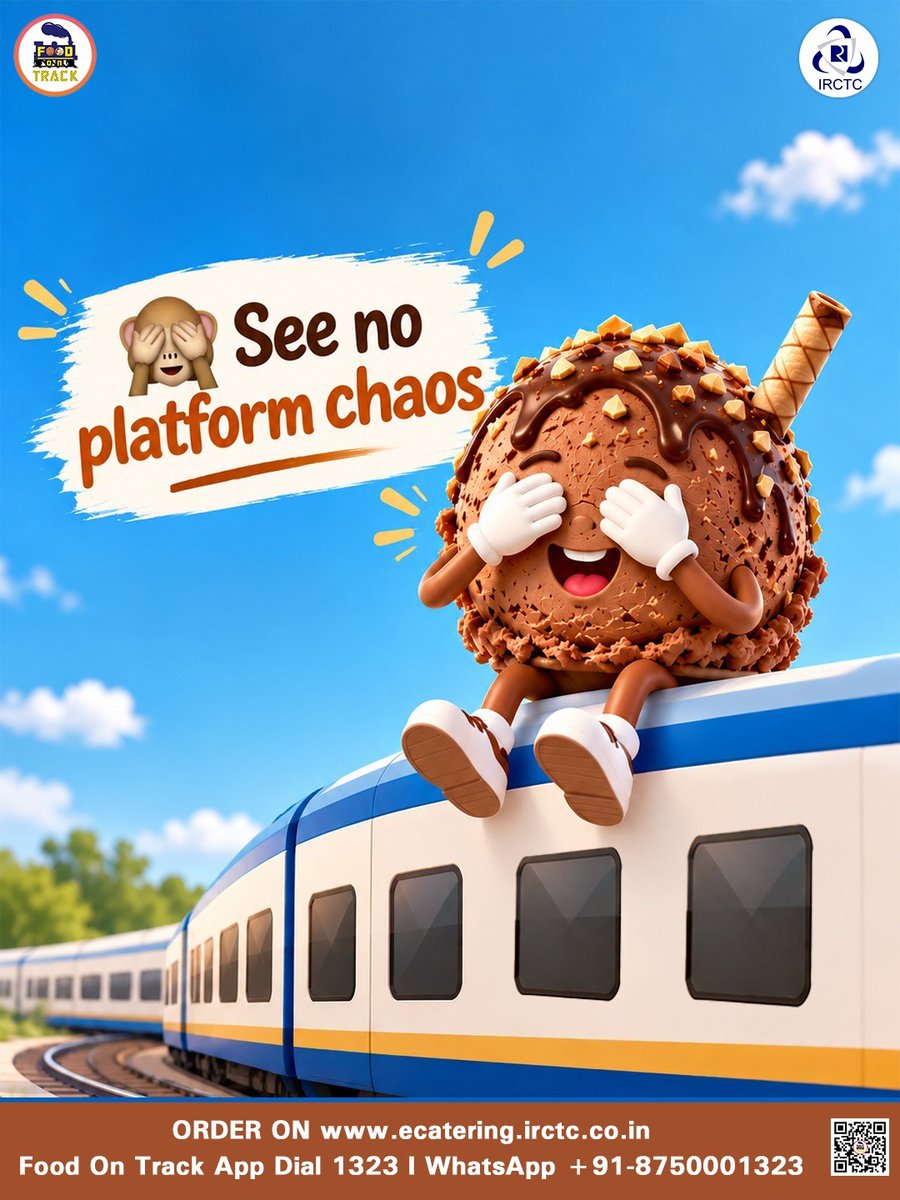 eCateringIRCTC's tweet photo. Wishing everyone a peaceful and joyful Gandhi Jayanti!

Skip the frantic platform dash and turn your window seat into a private diner. Savor certified, fresh local specialties brought straight to your coach. Smooth journeys always begin with good food.

Smooth routes, better bites.

🌐 https://t.co/sj0NT7G2Cn
📲 Install #FoodOnTrack app
📞 Call 1323
📱 WhatsApp +91-875000132