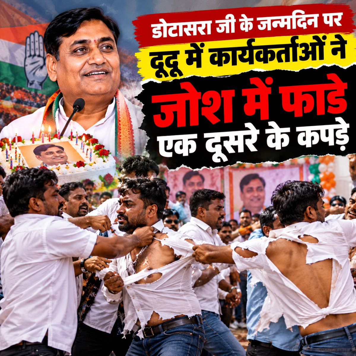 RahulChandz2jd's tweet photo. @TikaRamJullyINC @INCIndia @INCRajasthan जुली जी पहले अपनी पार्टी के कार्यकर्ताओं और नेताओं को संभाल लीजिए क्योंकि कांग्रेस की अंदरूनी गुटबाजी अब बंद कमरों से निकलकर जनता के सामने आ चुकी है।
दूसरों को नसीहत देने से पहले अपने संगठन की हालत देखिए जनता सब देख रही है और हर सवाल का हिसाब भी रख रही है। https://t.co/JzXldZeqRQ