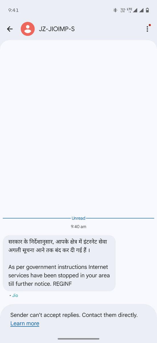 internetfreedom's tweet photo. Statement: IFF condemns the internet shutdown in Connaught Place ahead of today's protest. We are tracing the suspension order.

New Delhi, 2 October 2026

The Internet Freedom Foundation (IFF) condemns the suspension of mobile internet services in and around Connaught Place, New Delhi, this morning. At 9:40 am, Jio subscribers in the area received a message stating: "As per government instructions Internet services have been stopped in your area till further notice." The shutdown took effect before a protest called for 11 am at Jantar Mantar, seeking the resignation of the Chief Election Commissioner, had even begun. 

Delhi Police has refused permission for the gathering, prohibitory orders under Section 163 of the Bharatiya Nagarik Suraksha Sanhita, 2023 are in force across New Delhi district, and entry and exit at eleven metro stations have been closed. On Gandhi Jayanti, the answer to a call for protest in the capital has been to switch off the internet for everyone who lives, works, trades and reports in its centre. We call for the immediate restoration of services. 

At the time of release of this statement, we have not been able to locate any suspension order published by the Ministry of Home Affairs, the Department of Telecommunications, the Government of NCT of Delhi or the Delhi Police. The public does not know who directed this shutdown, on what grounds, over what area, or until when. IFF is attempting to trace the order and will make it public as soon as we obtain a copy.

In Anuradha Bhasin v. Union of India, (2020) 3 SCC 637, the Supreme Court held that speech and trade over the internet are protected under Articles 19(1)(a) and 19(1)(g) of the Constitution, and that every suspension order must be published, reasoned, proportionate and limited in time. Under Section 20(2)(b) of the Telecommunications Act, 2023 and the Telecommunications (Temporary Suspension of Services) Rules, 2024, only the Union or State Home Secretary may issue such an order, for reasons recorded in writing. The order must be published and must specify the area, the services and a fixed duration and it may be passed only where no other reasonable means would serve. A shutdown announced to subscribers as lasting "till further notice", imposed before a single person had assembled, cannot be squared with these safeguards. It follows repeated suspensions around Jantar Mantar in July 2026. Switching off the network is becoming a routine response to protest in the national capital. IFF condemns the internet shutdown in parts of Central Delhi. 

We call upon the Government of India and the Government of NCT of Delhi to:

1. Immediately restore mobile internet services in Connaught Place and all affected parts of Central Delhi.

2. Publish the suspension order forthwith, together with the reasons recorded in writing.

3. Disclose the issuing authority, the precise areas and services covered, and the period of operation.

4. Place the order before the Review Committee within five days, as the Rules require, and make its findings public.