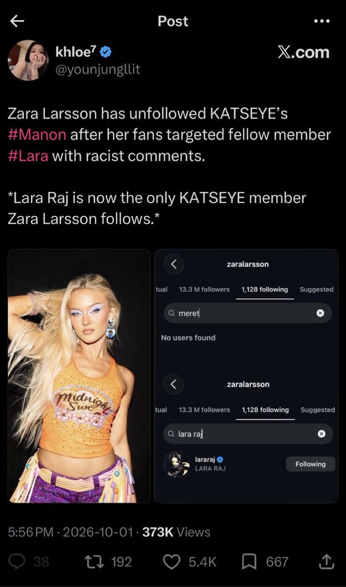 D1Hello's tweet photo. Mental illness. Undiagnosed schizophrenia strikes again. Zara never followed Manon. You weirdos need to get evaluated  im so serious https://t.co/xldx4ODuMQ