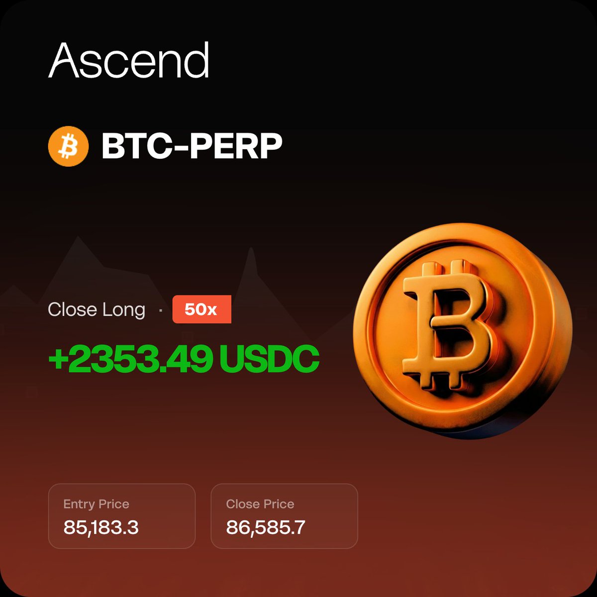 RnGcrYptO's tweet photo. Printing on @AscendPerps 🖨️💰

$3,115.61 USDC locked in. 🤑

$ADA and $BTC aren’t just moving up… they’re on an $ASCEND. 📈🚀

#Cardano #ADA #Bitcoin #BTC #AscendPerps https://t.co/ONKaTgVIPp