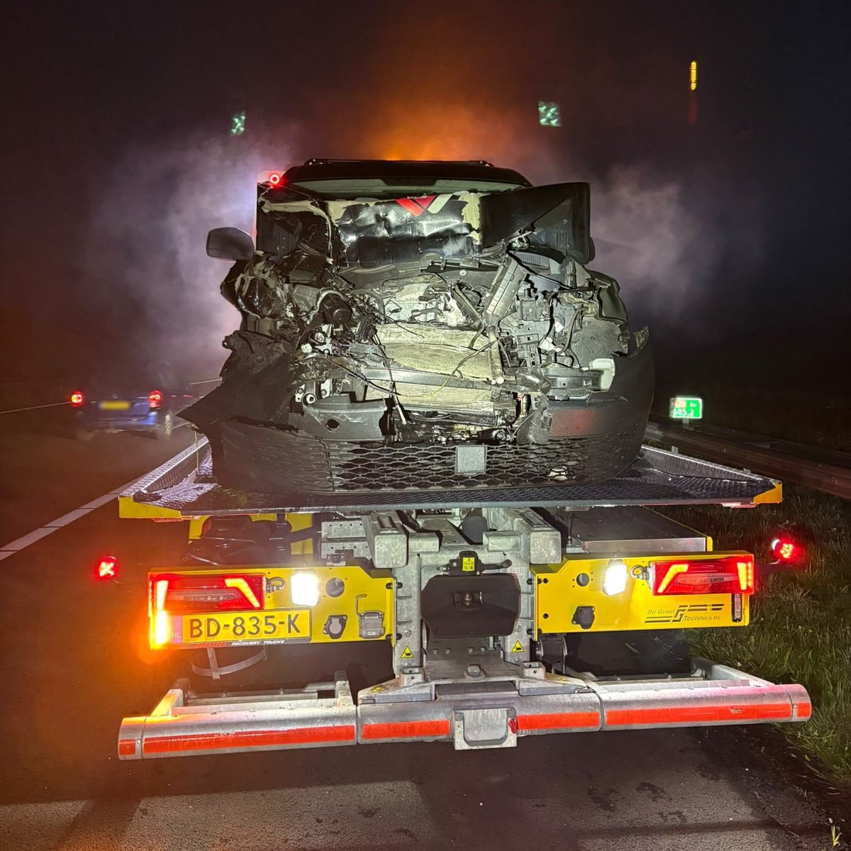 Ongeval op A28 richting Assen