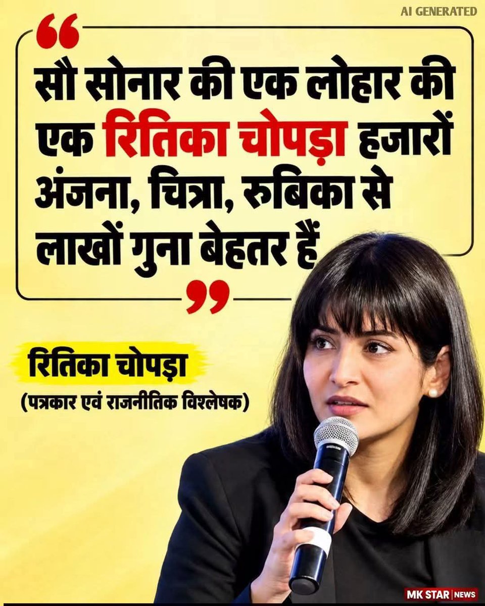 RajuupmanINC's tweet photo. सौ सुनार की एक लुहार की एक रितिका चोपड़ा हजारों अंजना, चित्रा, रूबिका से लाखों गुना बेहतर है https://t.co/GPpjHMpH5k