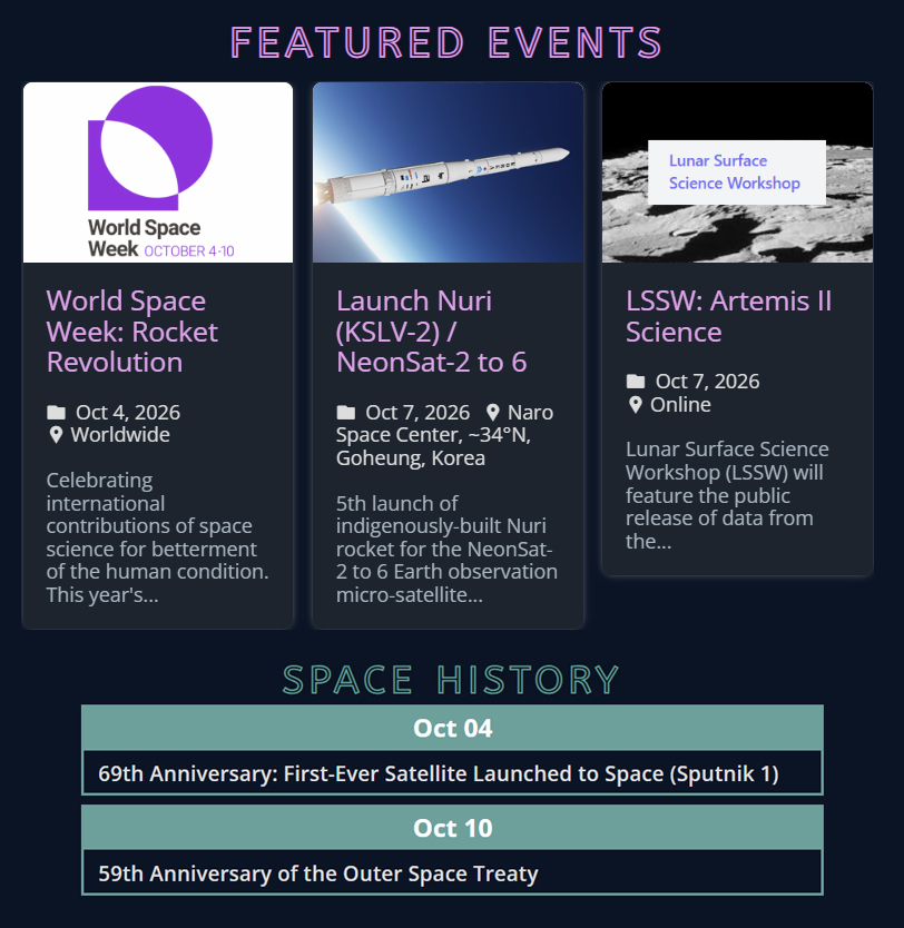 SpaceCalendar tweet picture