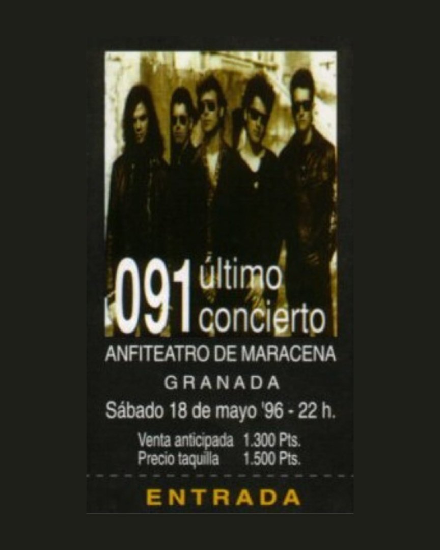 091oficial's tweet photo. Te firmamos la entrada del 96.
Si conservas tu entrada del 96 en Maracena llévatela este sábado y te la firmamos después del concierto. https://t.co/MRZWuprRra