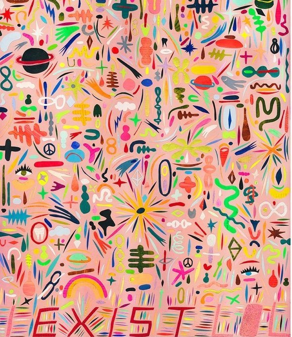 womensart1's tweet photo. 'I Exist LOL' !
 by contemporary US artist 
Martha Rich #WomensArt #FridayFeeling https://t.co/TsaUrP91wS
