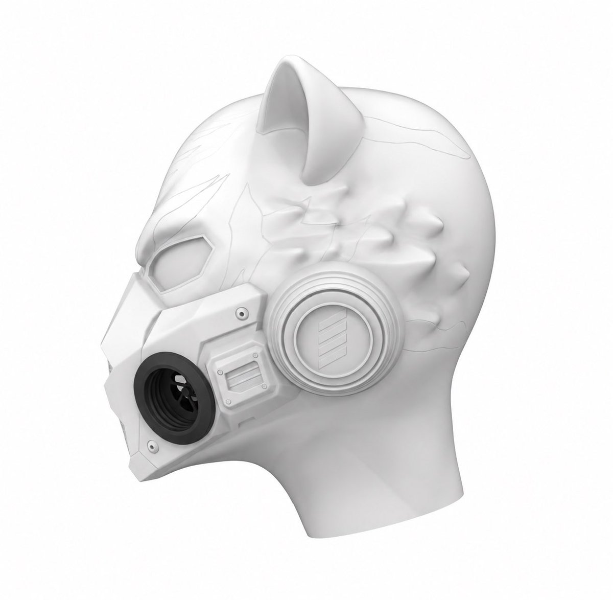 Pupjoi's tweet photo. 🎨 Your canvas is here! Download the four high-resolution model views attached to this comment and start designing!

Please keep the hood’s existing shape and structure, and submit your own original colorway design.

📩 How to submit:
Reply to the main activity post with your design, or post it on your own account and tag @Pupjoi. If you post separately, please also reply to the main post with your post link.

Design notes:
• Get creative with the tiger markings! Mold lines along the original stripe pattern will remain visible, so we recommend incorporating them into your design.
• The circular breathing valves on both cheeks must remain black.

Before adopting the design, we’ll contact its creator to confirm the design and any necessary production adjustments. Prize hoods will ship once the design is confirmed and production is complete.