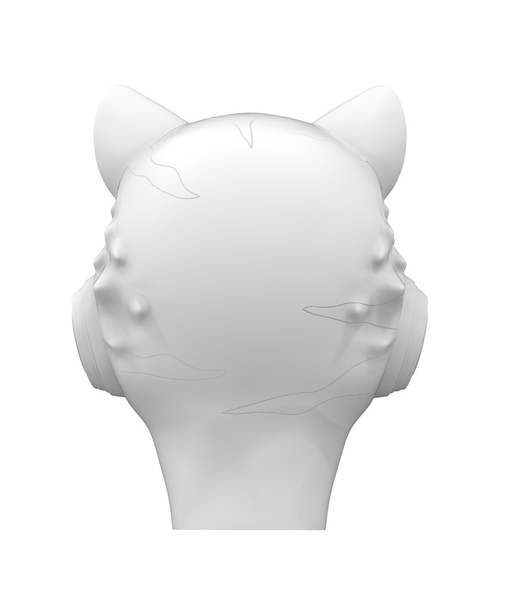 Pupjoi's tweet photo. 🎨 Your canvas is here! Download the four high-resolution model views attached to this comment and start designing!

Please keep the hood’s existing shape and structure, and submit your own original colorway design.

📩 How to submit:
Reply to the main activity post with your design, or post it on your own account and tag @Pupjoi. If you post separately, please also reply to the main post with your post link.

Design notes:
• Get creative with the tiger markings! Mold lines along the original stripe pattern will remain visible, so we recommend incorporating them into your design.
• The circular breathing valves on both cheeks must remain black.

Before adopting the design, we’ll contact its creator to confirm the design and any necessary production adjustments. Prize hoods will ship once the design is confirmed and production is complete.