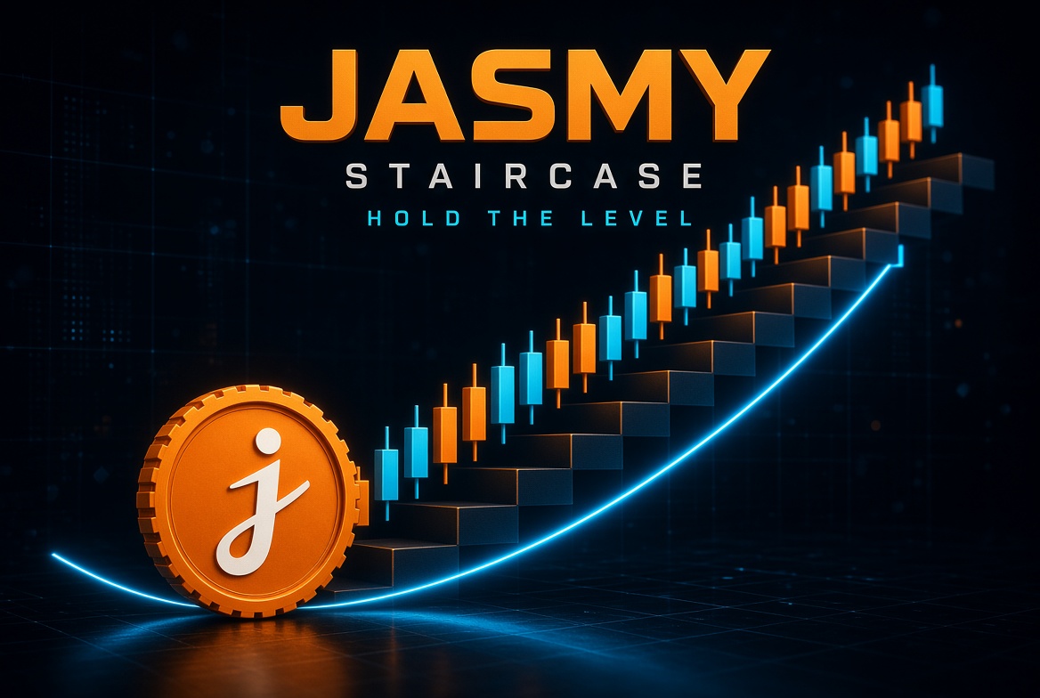 MRANALYST77's tweet photo. $JASMY. Chart talk. Not a new product drop.
This is not a one-candle spike and fade. It has been stepping up, holding, then building again. That is the part I like. A straight candle usually means one big order hit a thin book. A staircase means buyers are showing up at higher floors.
The line people are watching is simple. Stay above VWAP and the time level, the buyer side still has the chart. Lose both, that read is dead. VWAP is just the average price people actually paid, weighted by size. Above it, buyers are in control. Under it, sellers are.
Somebody drew a 200% idea if those levels hold. That is a chart, not Jasmy. Not Hara. Not a target I am selling. Structure can look healthy and still miss the number. This coin has faked strong setups before.
What I am watching Pullbacks that hold above those lines. Spot buyers, not just leverage. Futures interest is there. It is not the whole move yet. If leverage runs ahead of spot, the move gets fragile. A red close under both levels kills the idea. Size so that stop does not wreck you.
Nothing goes straight up. Pullbacks are normal. Quiet steps beat a vertical candle.
Product is still the same story. PDL locker. AppBank paper on Money Twin. Not a live app. Chain door got updated this week. Use first. Price later. Don’t turn a line on a chart into a promise.
You defending the step, or you chasing the 200% drawing?
Contract: 0x7420B4b9a0110cdC71fB720908340C03F9Bc03EC
DYOR. Not financial advice. A chart level is not a company target.