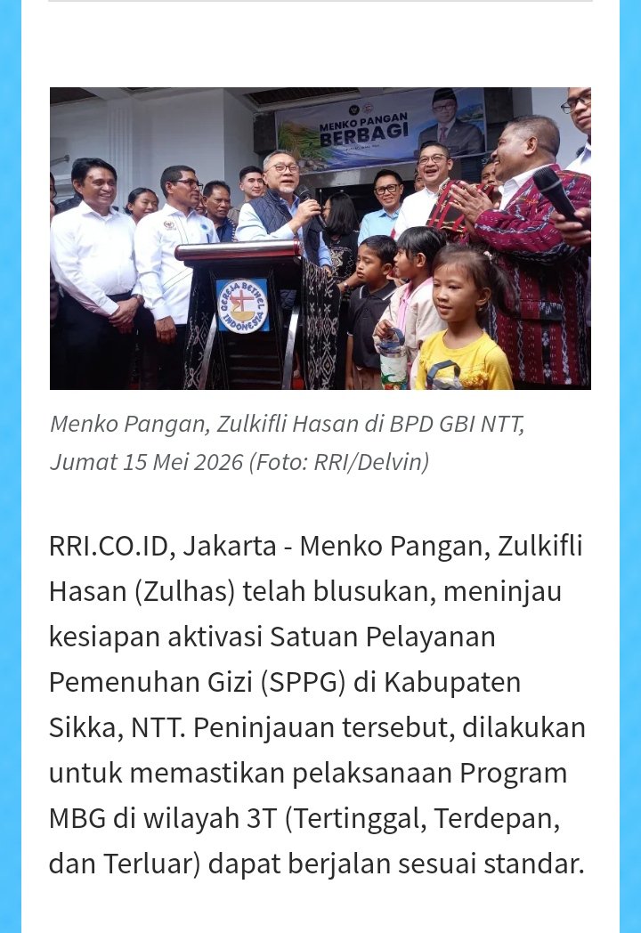 RiniSida's tweet photo. NTT jadi prioritas! 🚀 Pemerintah kebut penataan lebih dari 1.700 dapur SPPG untuk menyukseskan program Makan Bergizi Gratis (MBG) di daerah 3T. Wujud nyata hadirnya negara untuk gizi anak bangsa. https://t.co/2hZLw37no5