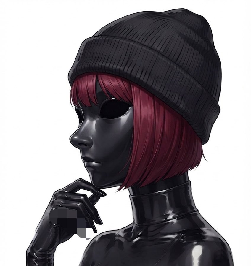 Dolledzc's tweet photo. #latex #mask https://t.co/KiBxkm7OSh