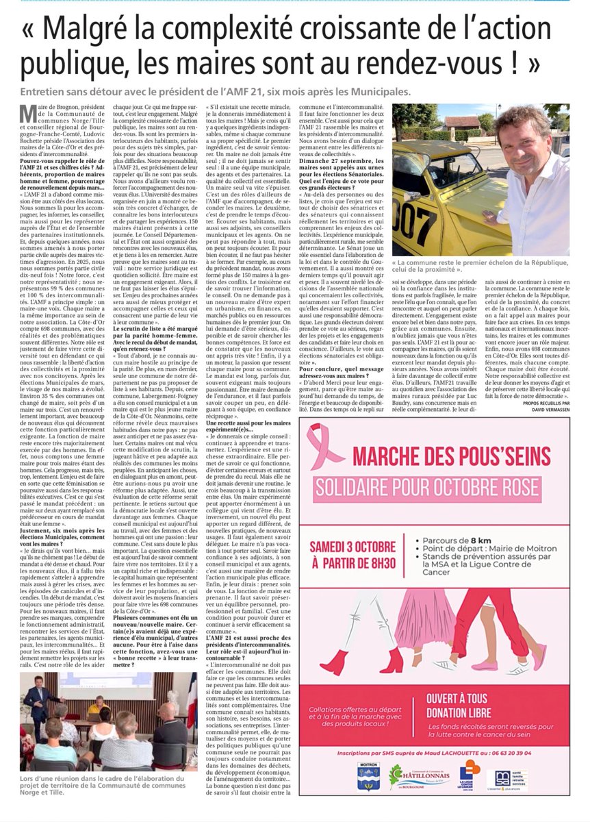 LudovicRochette's tweet photo. Retrouvez mon interview dans le Châtillonnais et l’Auxois. 
@DVermassen @l_amf @PresidentAmf https://t.co/hMojVss2ZQ