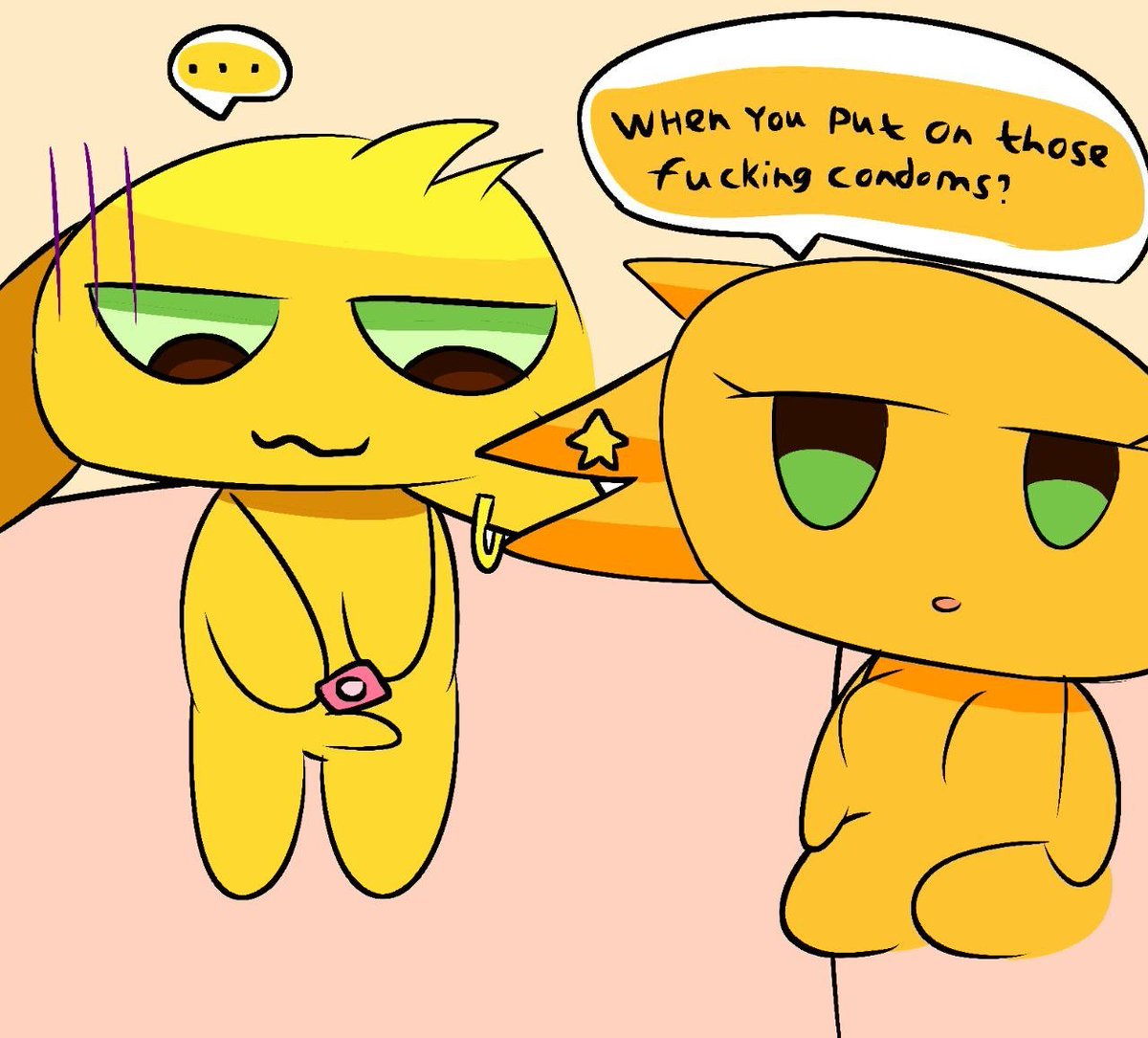 NOTONOTO90's tweet photo. sorry for 1 day later, i will post for day 1 and day 2. So 1 october is condoms #PPYfanart https://t.co/RfRYGbfFPb