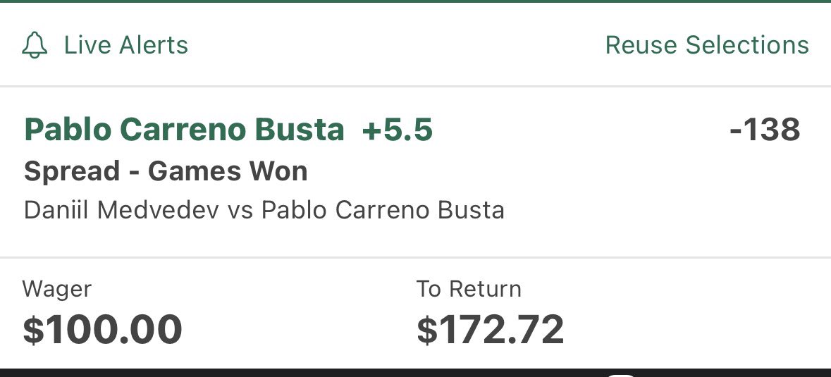 maser_aidan's tweet photo. Pablo Carreno Busta +5.5 

Found on @OddsJam Sharp Money https://t.co/pc7gLQOrMd