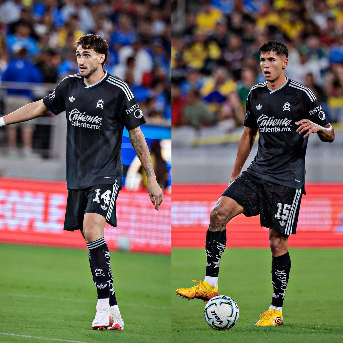 julioordz10's tweet photo. Buena muestra de lo que será la nueva dupla de centrales del América. Santiago Bueno (27) mejor en duelos, principalmente por aire donde aprovecha su altura para imponerse. Luego, Santiago Ramos Mingo (24) será crucial para defender a campo abierto, imponerse en entradas y ayudar al equipo a progresar desde el pase. 

Apuntan a ser sumamente complementarios, además, llegan en una muy buena edad para dejar el mejor rendimiento de sus carreras.🛡️🇺🇾🇦🇷