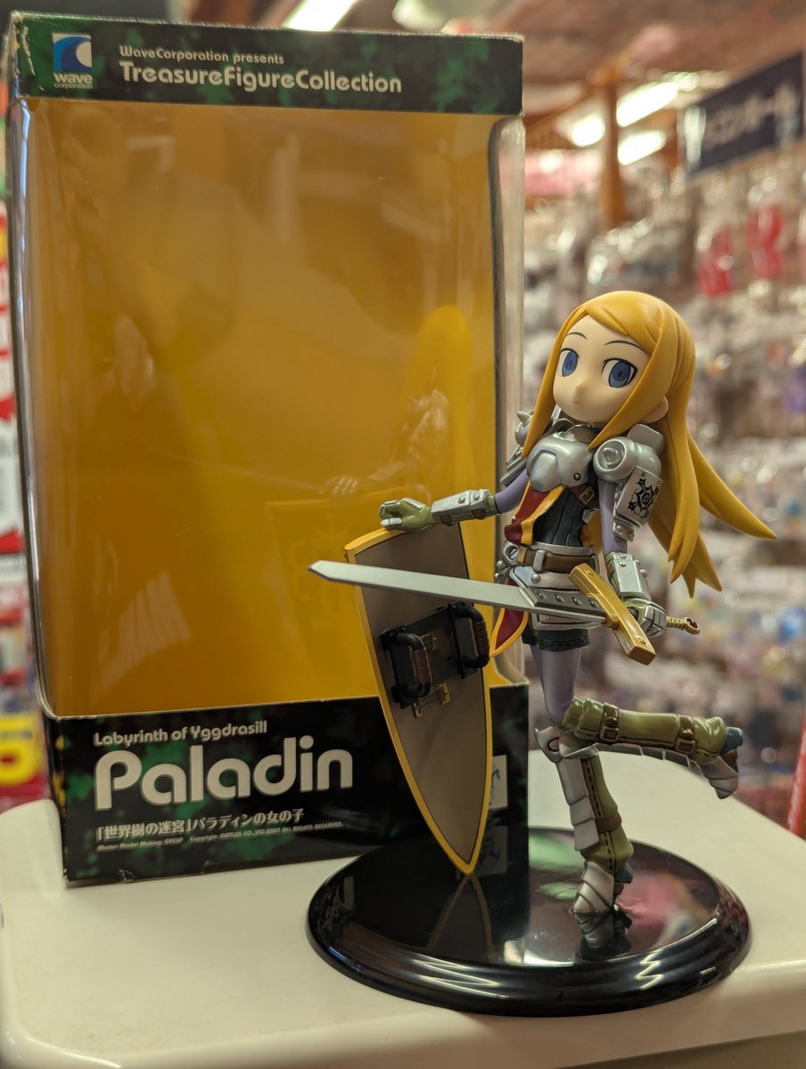 mandarake_SP4's tweet photo. 『世界樹の迷宮』からパラディンの女の子が入荷です⭐️
デフォルメイラストを上手く可愛らしく立体化しています！
まんだらけ中野SP4はたとえhageても営業中 https://t.co/B6IVslH1u6