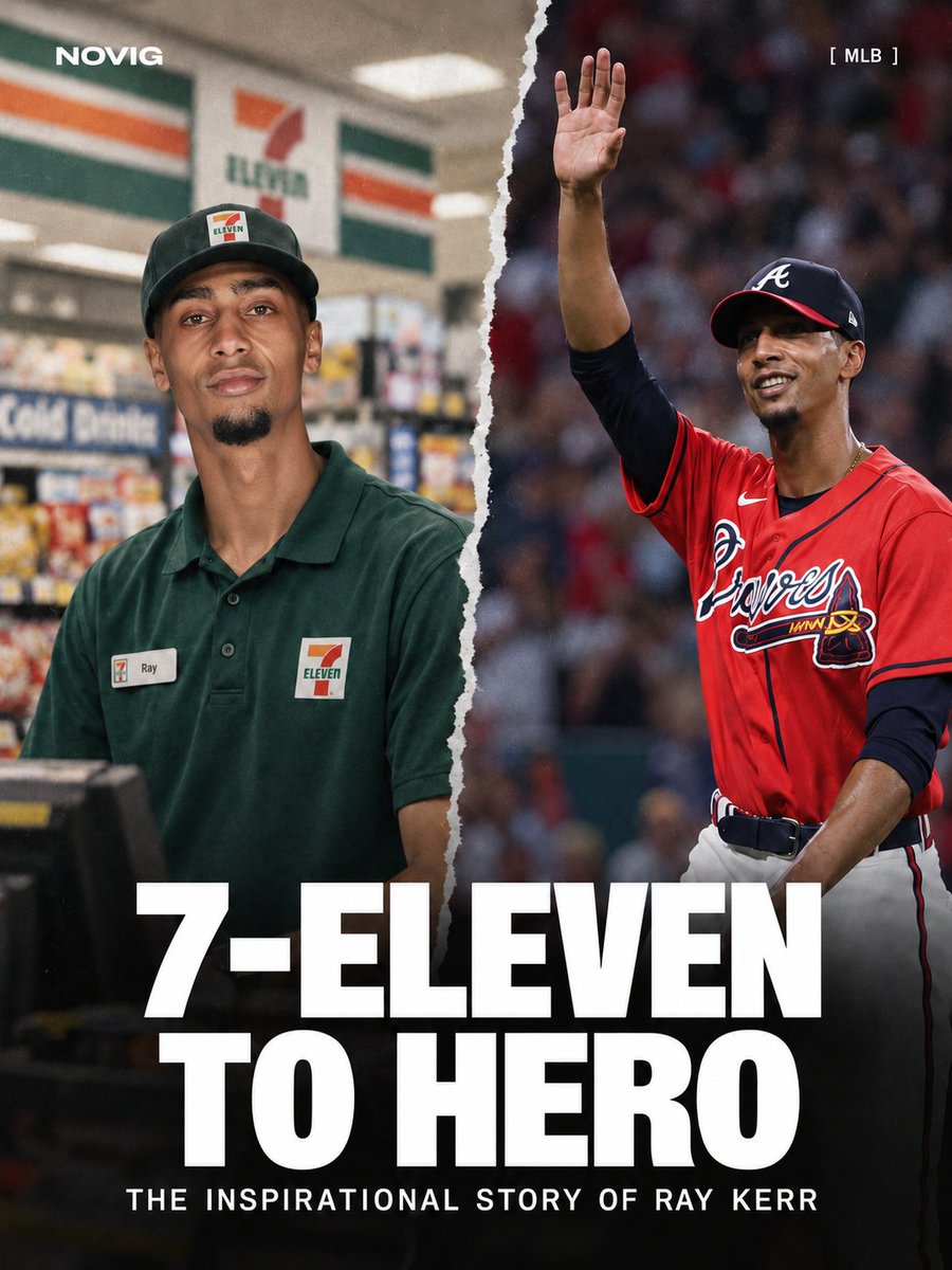 Novig's tweet photo. In 2023, Ray Kerr was working shifts at a 7-Eleven and a movie theater, wondering if his baseball career was already over.

He eventually got another opportunity, signing for just $2,000 before spending seven years grinding his way through the minor leagues.

Last night, that journey reached a new level.

Kerr took the mound in his first-ever MLB postseason game and delivered 3.1 scoreless innings against the Phillies to help the Braves advance.

From 7-Eleven to delivering on baseball’s biggest stage. 

What a story.