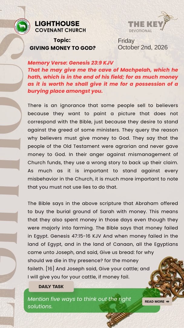 Obasoto_Obafemi's tweet photo. The Key Devotional https://t.co/tyRW4VWGRb
