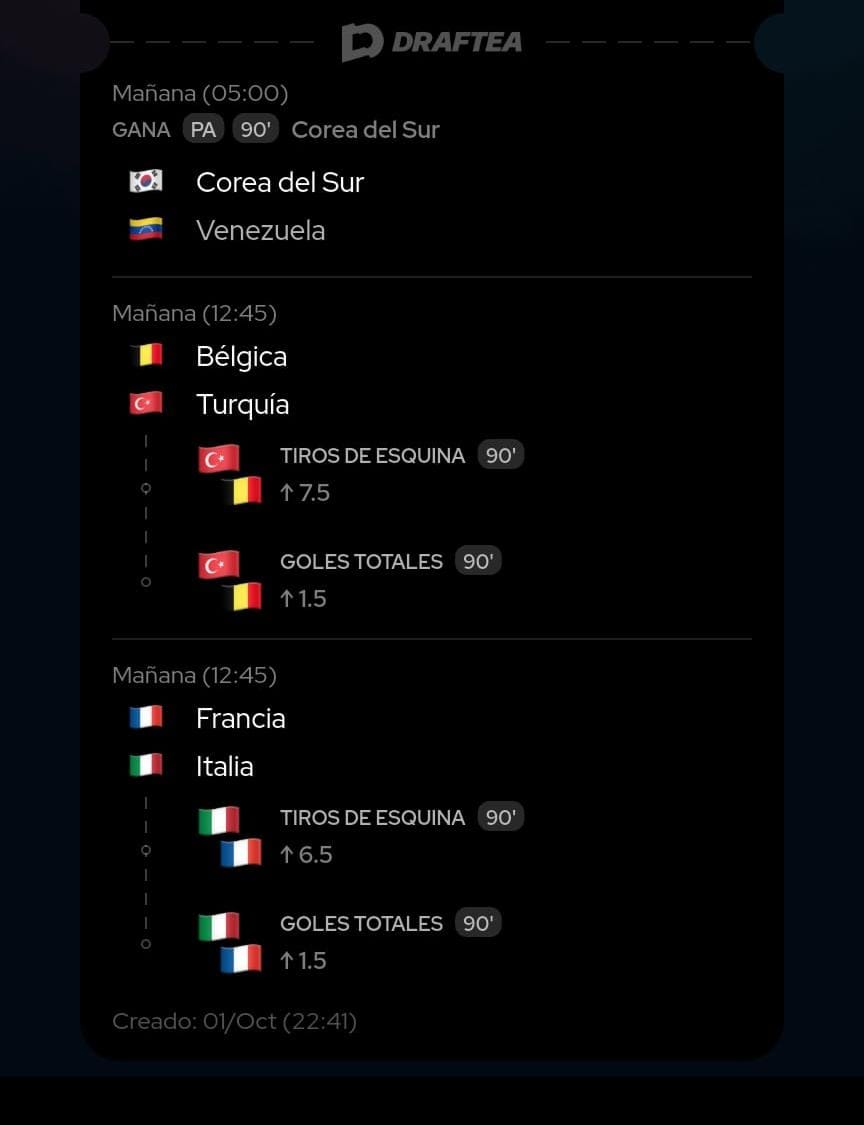 YellowpicksVer's tweet photo. Recomendación de Pick para el día de mañana, momio positivo +269 😎👍🏻

Les dejo el Link para que pueden replicarla fácilmente:
https://t.co/G4oc29jtim

@theKFA @BelRedDevils @equipedefrance @Azzurri_En @MilliTakimlar https://t.co/he9TjgJEwZ