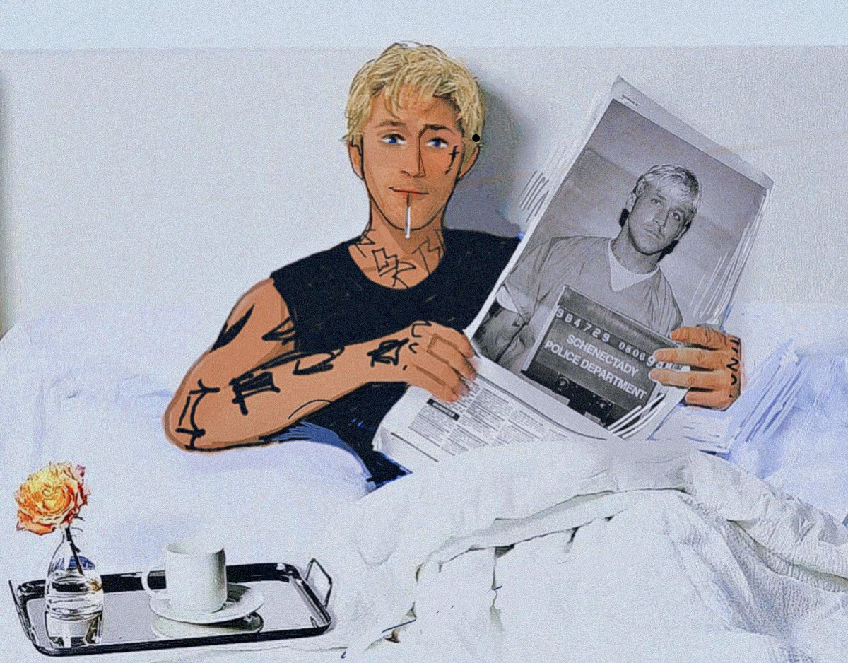 iittlebittlle's tweet photo. was talking with @niqhtcall about middle aged luke glanton laying in bed enjoying a nice domestic life and i got a little nuts about it and drew over that snl photo of rygos on my phone as fast as i could 😭 idk im no editor i just needed happy luke https://t.co/zoqu1UYfDe