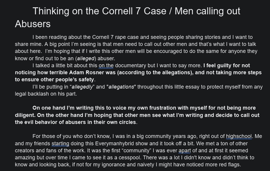 Evanjennings64's tweet photo. I was feeling some sort of way while reading about the Cornell 7 and it sent me into a writing fit. Forgive how big this is but its important to me. https://t.co/gIy4rVfe17