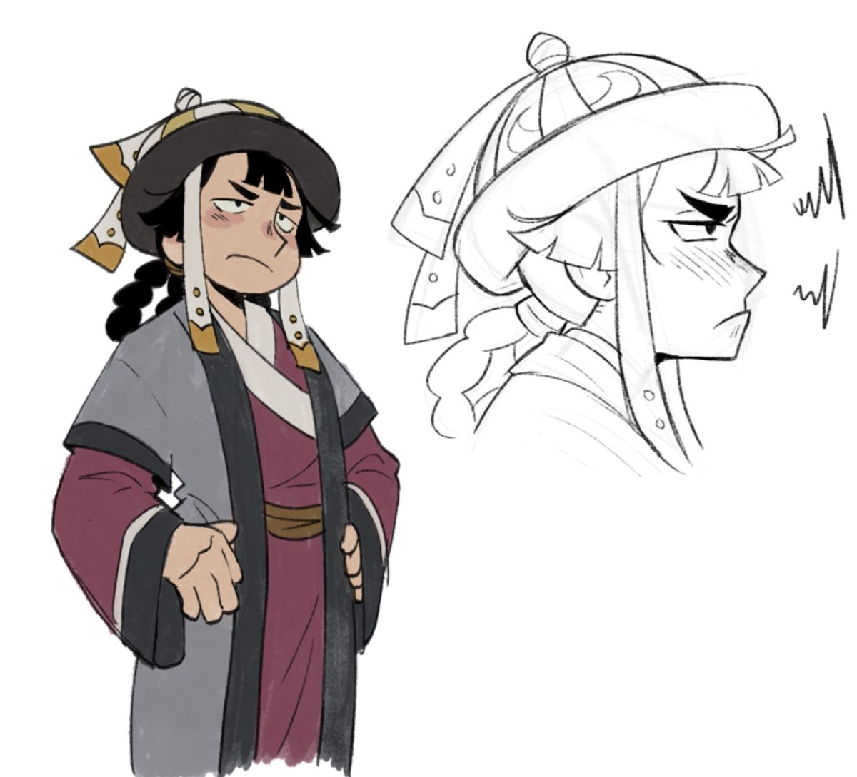 Eider_dr0id's tweet photo. Chaga doodles and stuff i'll never finish 🤺 https://t.co/dNlZLv9LjW