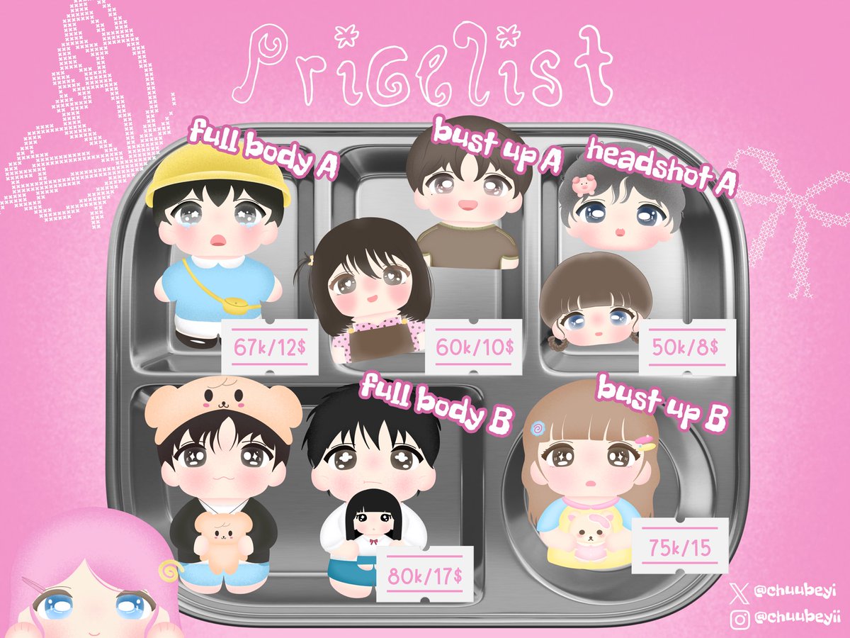 chuubeyi's tweet photo. ⌗ ⋮OPEN COMMISSION💗⭐️

[🩷and🔁 are very appreciated]

(🥯) Helloo! im opening chibi art commission for Local and
International 📍

(🪑) please kindly DM or reply this post if you’re interested☘️👀

#commission #chibicommission #artcommission https://t.co/Zxnjmv7LUY