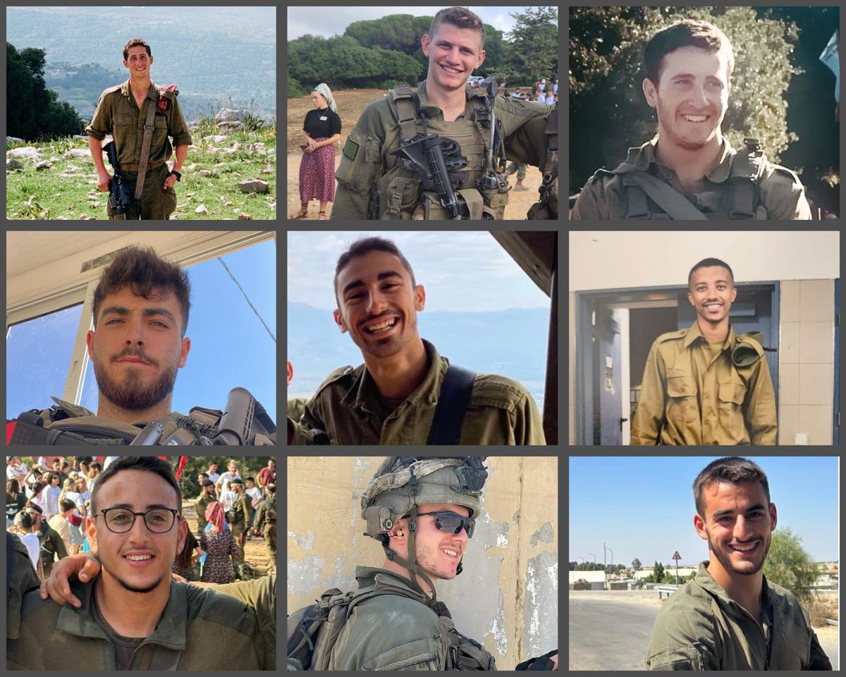 DanaGat1's tweet photo. היום לפני שנתיים הגיבורים האלה נפלו
המעט שאפשר לעשות זה לזכור אותם
יהי זכרם ברוך

2.10.2024

נועם ברזילי
איתן יצחק אוסטר
הראל אטינגר
עידו ברויר 
איתי אריאל גיאת
עלמקאן טרפה
אור מנצור
נזר איטקין 
בן ציון פלח https://t.co/wjx9nRNYjD
