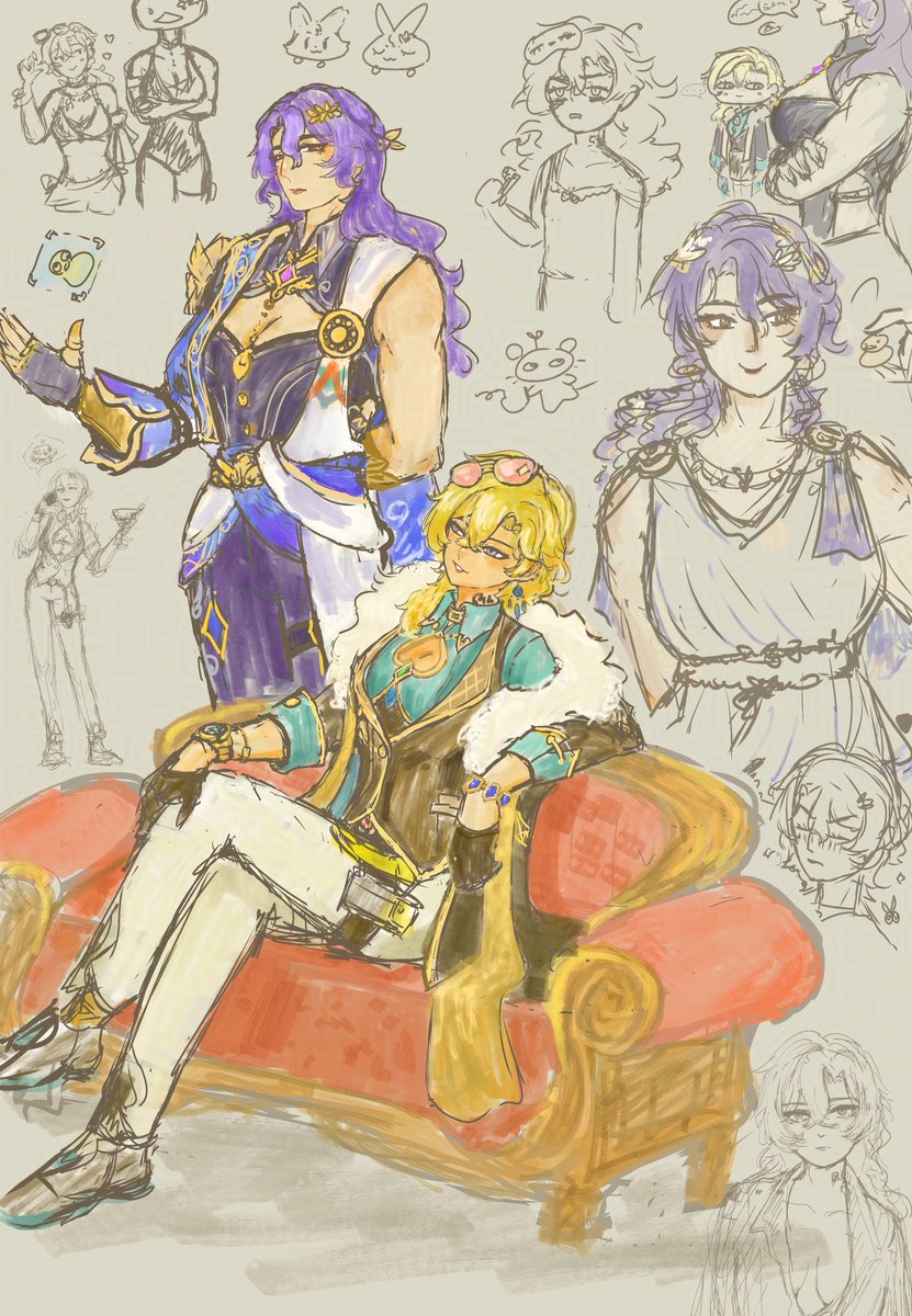 Porpitasx2's tweet photo. Ms scheming senior manager and Ms Phd Phd Phd Phd MD Phd Phd Phd  ( some scribbles of fem Aventurine + Ratio for #RTRNYuritober... still kinda playing around with designs) https://t.co/ISlGXdRRQO