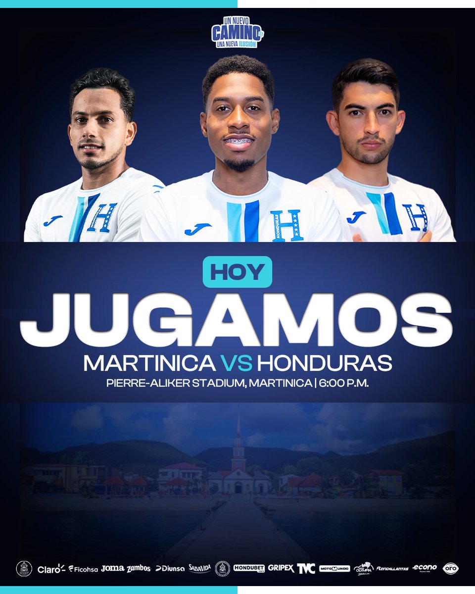 FFH_Honduras's tweet photo. 🇭🇳🔥 ¡HOY JUGAMOS!

La H vuelve a la cancha en nuestra tercera batalla de la Liga de Naciones. Hoy, Martinica nos espera. 💙⚽️

🇲🇶 Martinica 🆚 🇭🇳 Honduras

Catracho de Corazón, vamos juntos. ¡Vamos, Honduras! 🇭🇳🔥

#LaH #UnNuevoCamino #UnaNuevaIlusión #CatrachosDeCorazón https://t.co/EehVQpkmag