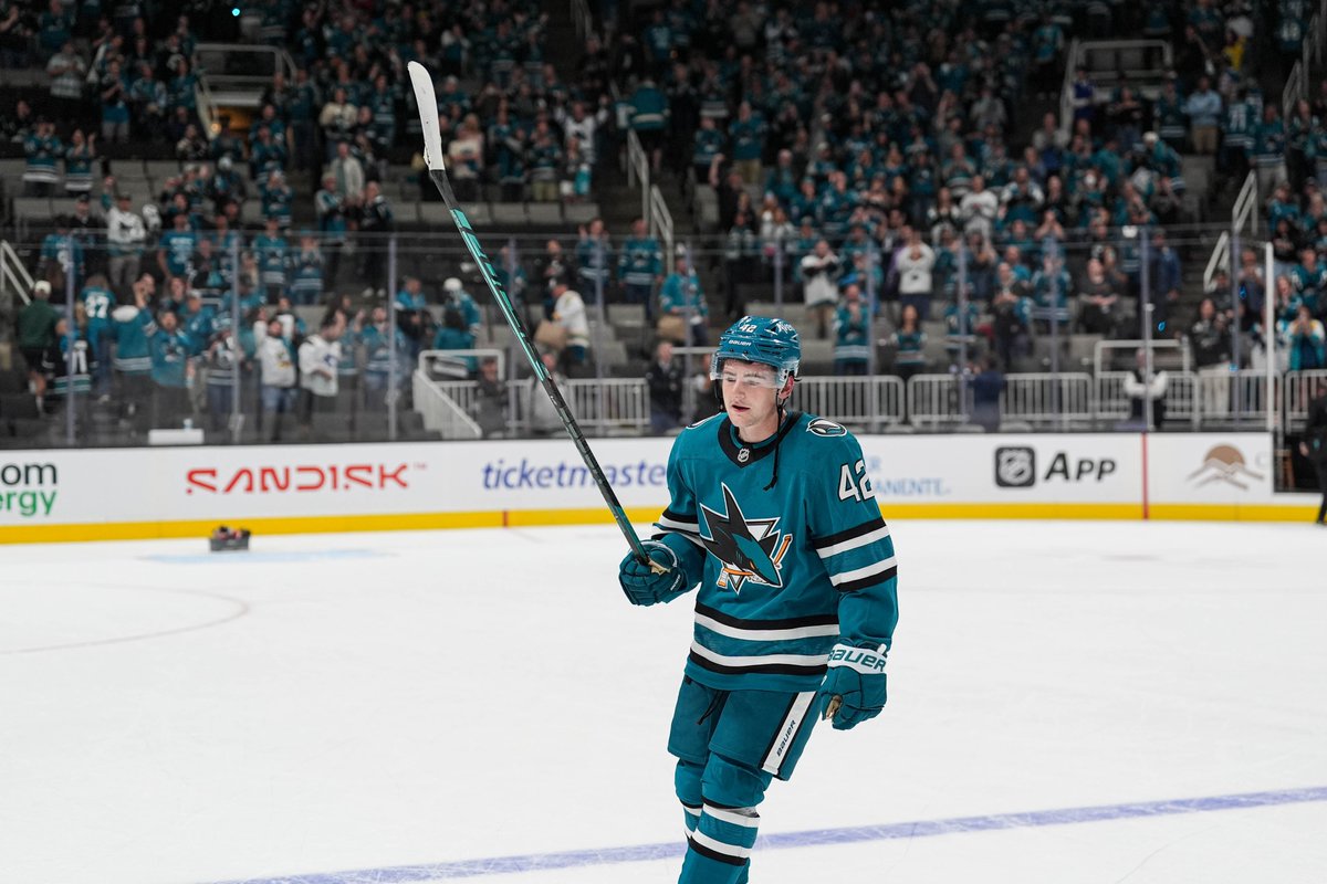 SanJoseSharks's tweet photo. ⭐️: Will Smith
⭐️⭐️: Luca Cagnoni
⭐️⭐️⭐️: Macklin Celebrini

@Toyota_Norcal | #TurnItAllTeal https://t.co/GV9N2WIETb
