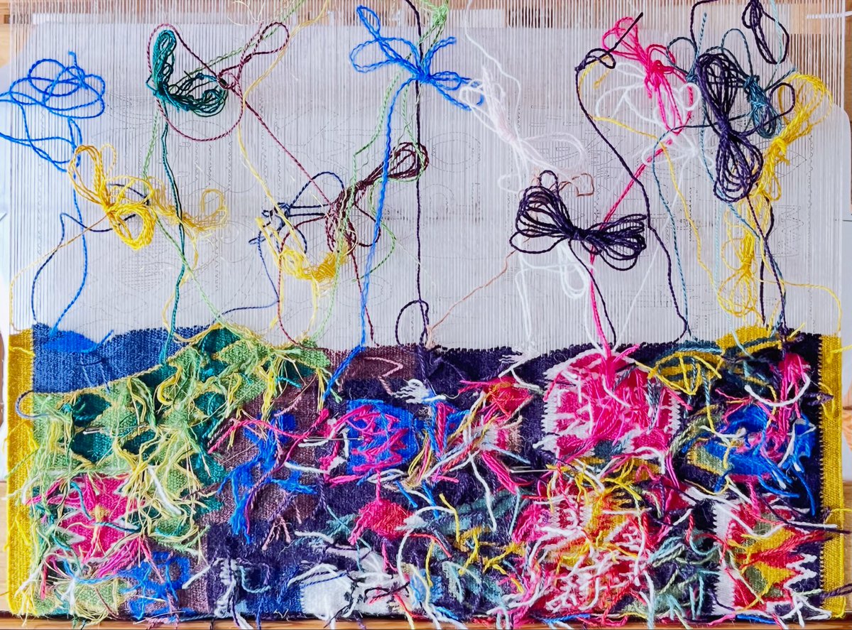 an_textilier's tweet photo. 【#ålderstrappan 】2026.10.02(3h)

#フレミッシュ織り #weavin #flamskvävnad #textileart konsthantverk 人生の階段 https://t.co/YjggbWMleE