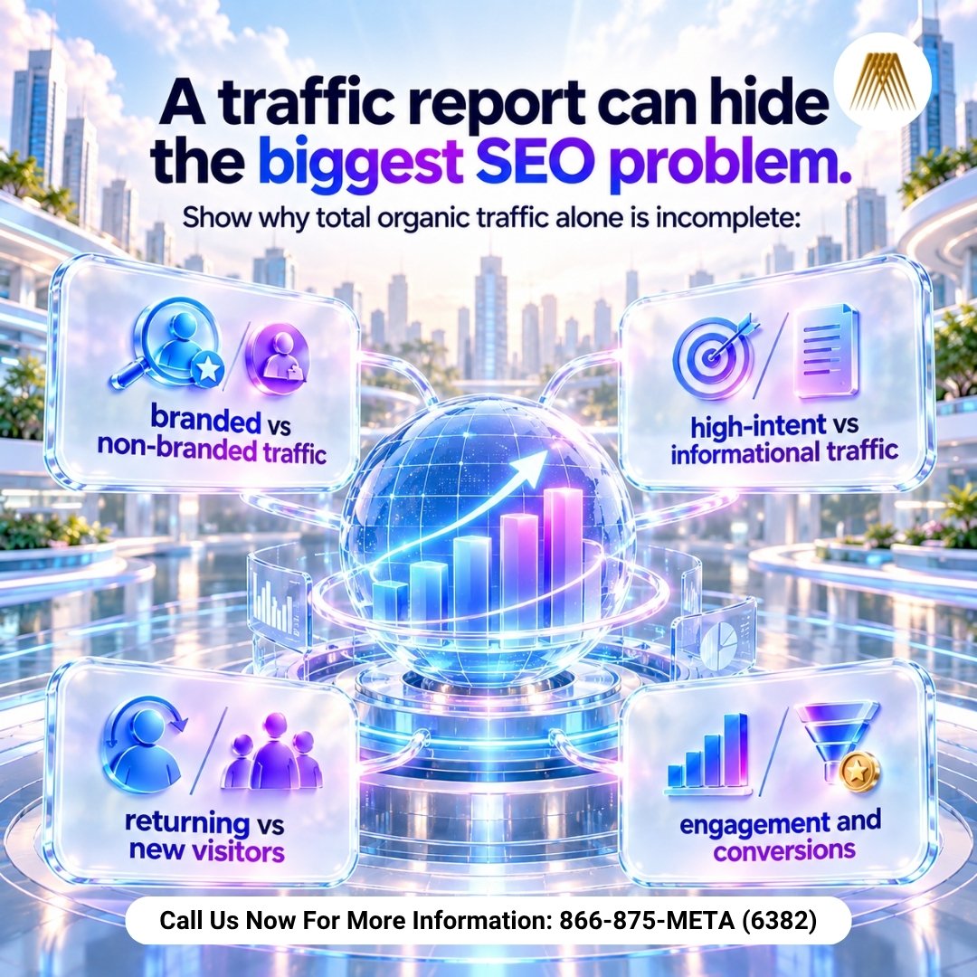 MetaSense's tweet photo. 📊 “Organic traffic increased” sounds great until you ask one more question: What kind of traffic increased? 🔍 🎯

📞 Call: 866-875-META (6382)
📧 Email: support@metasenseusa.com
📅 Appointment: https://t.co/BYqcD9TbDF

#SEOAnalytics #SEO #MarketingMetrics #OrganicTraffic https://t.co/uzs6Ee5Lc7