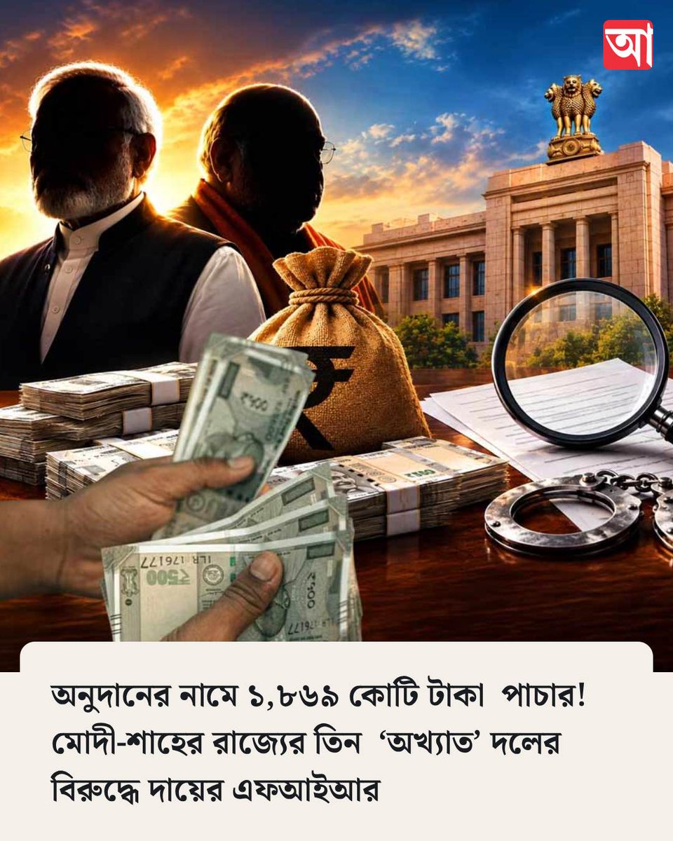 MyAnandaBazar's tweet photo. ‘অনুদান কেলেঙ্কারি’তে কাঠগড়ায় কোন তিন রাজনৈতিক দল?
https://t.co/5nMxAgkqVR
#ModiShah #Gujarat #donations #ITDepartment #PoliticalParties #FIRlodged https://t.co/hgMC6JvXZ8