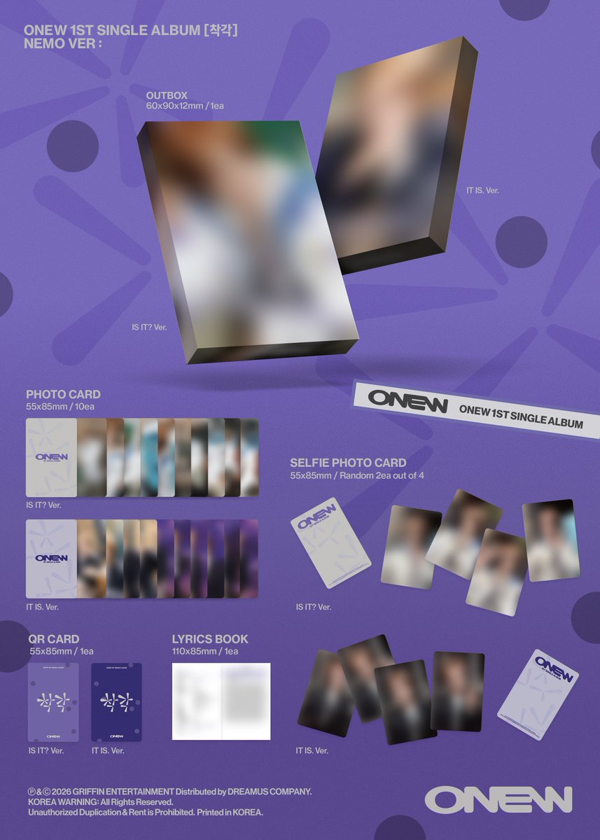 ONEW_GRIFFIN's tweet photo. 온유 ONEW 1ST SINGLE ALBUM [착각]
IS IT? Ver. / IT IS. Ver. (NEMO Ver.)

Pre-Order
https://t.co/fAWl8c0sxM

2026.10.20 6PM (KST)

#온유 #ONEW
#착각 #온유착각 https://t.co/D19mwK1Mgp